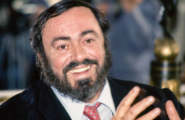 Portrait of Italian tenor Luciano Pavarotti (1935 - 2007), Madrid, Spain, 1993. (Photo by Gianni Ferrari/Cover/Getty Images)