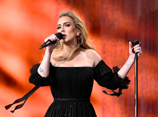 Adele performs on July 02, 2022 in London, England